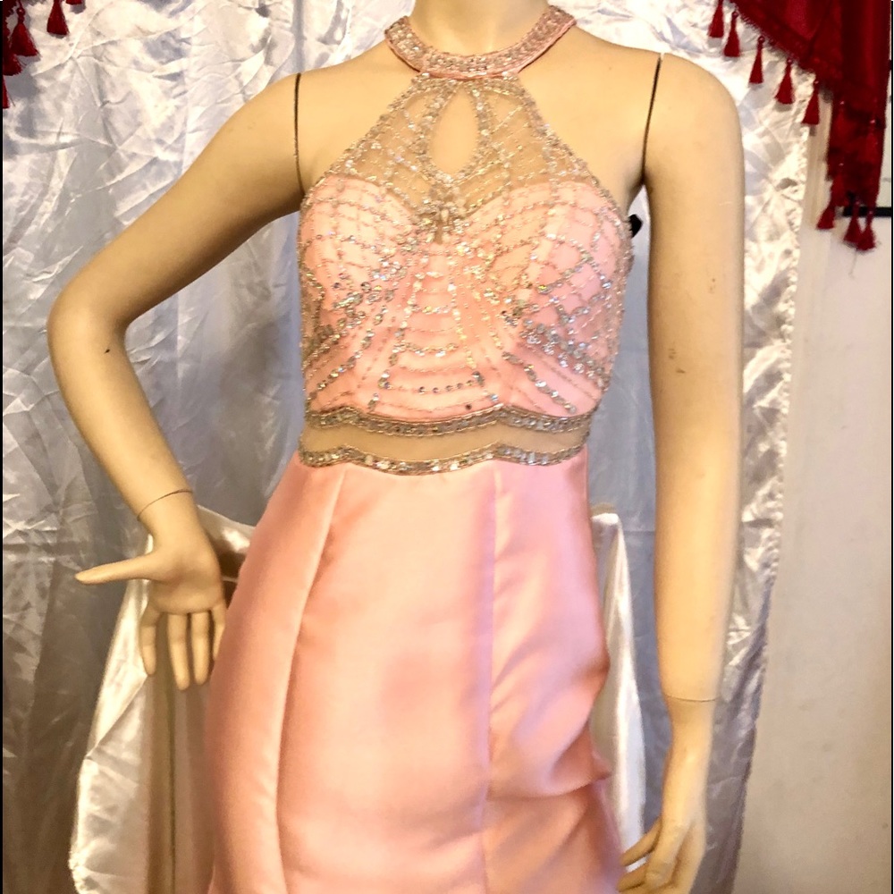 Blush pink mermaid gown
